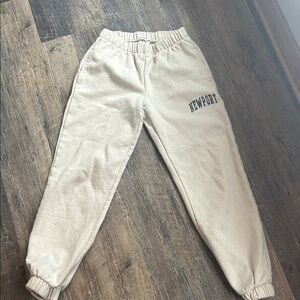 John Galt  Beige Joggers with Newport Print
